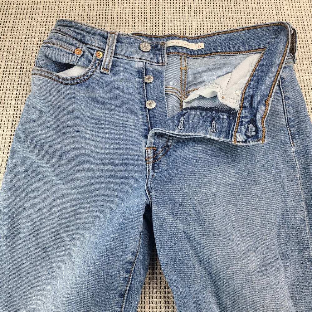 Light Blue Women's High-Rise Button-Fly Jeans